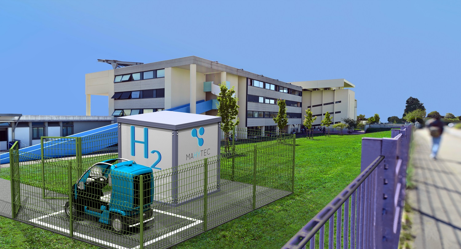 Illustration of MAHYTEC hydrogen storage and quadricycle © MAHYTEC 2017 